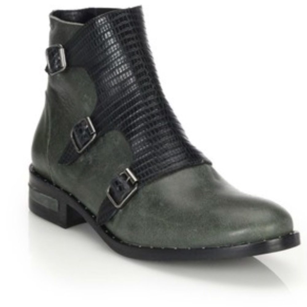Freda Salvador rose leather monk-strap ankle boots